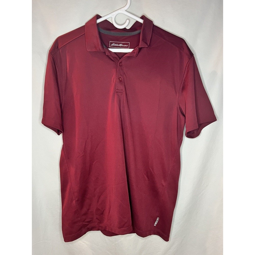 Eddie Bauer Motion Medium Red Polo T Shirt
